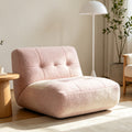 Dusty Pink Wool Fabric Nordic Chaise Lounge