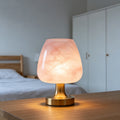 Blush Opal Glass & Brass Table Bedside Lamp