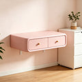 Blush Pink Wall-Mounted Floating Desk